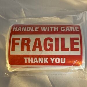 ★ 50 Fragile Handle With Care Thank You Stickers Shipping Labels